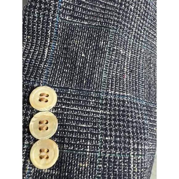 Vintage Barrister for Wallachs Pure Silk Tweed Blazer Made in USA large